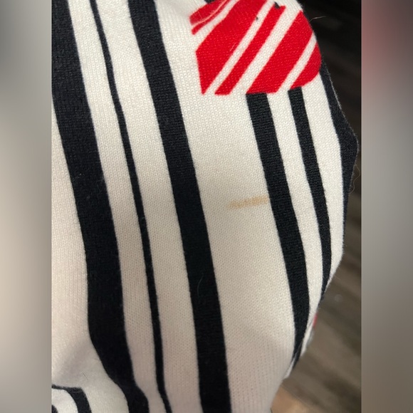 Soft knit hearts& stripes sweater xl GUC - Picture 4 of 7